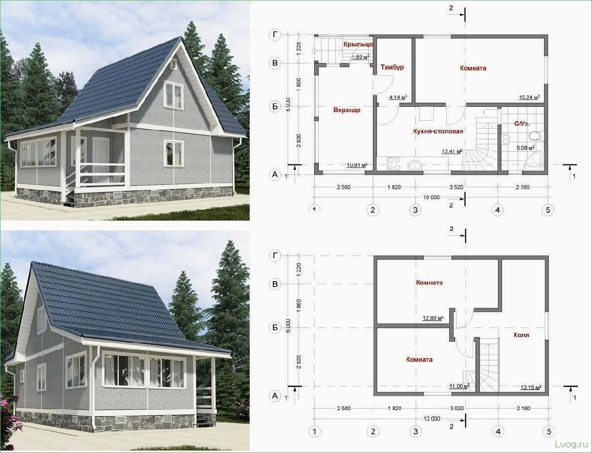 Двухэтажный дом с мансардой — выбор материалов и примеры проектов