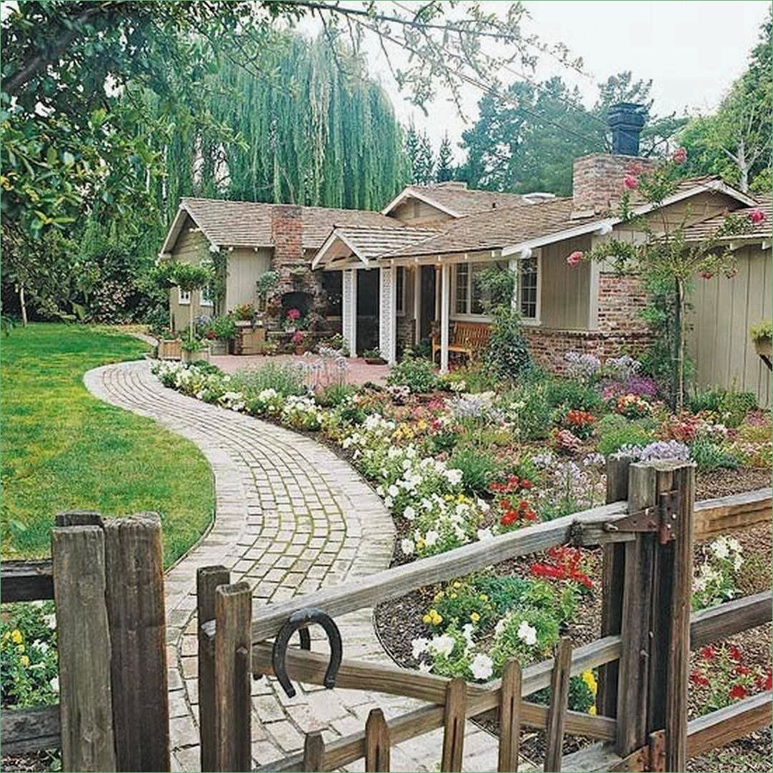 Идеи ландшафтного дизайна двора деревенского дома