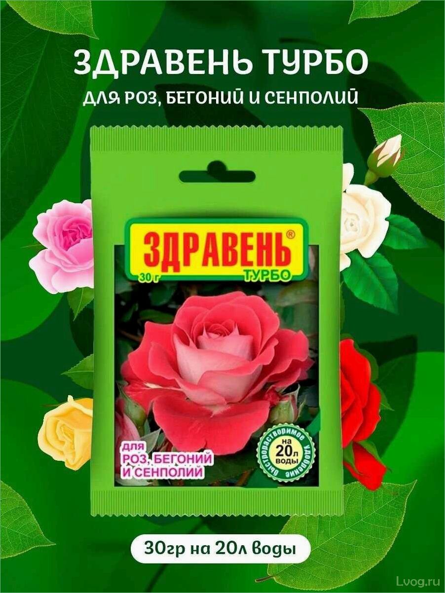 Удобрение Здравень Турбо для роз, бегоний и сенполий: эффективное питание для здорового роста и яркого цветения
