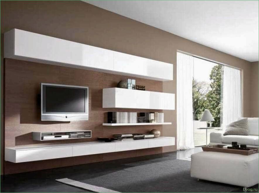 Мебель в современном стиле под телевизор — особенности, виды и выбор
