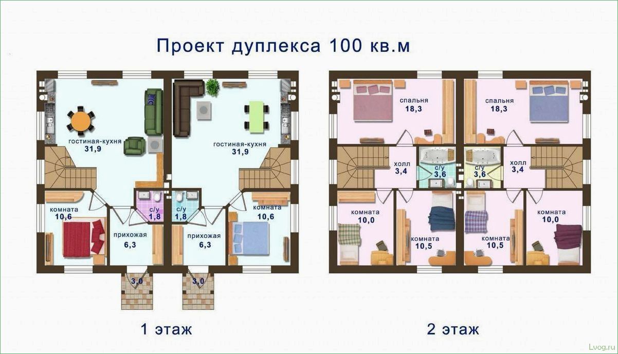 Дом на две семьи с двумя отдельными входами — примеры проектов