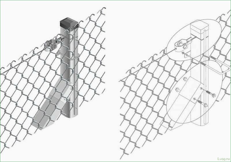 Простые способы крепления сетки-рабицы к металлическим столбам