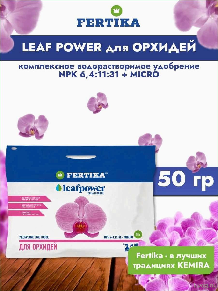 Удобрение Фертика для орхидей Leaf Power водорастворимое — полезный совет для процветания ваших орхидей