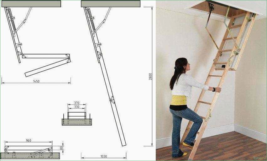 Складная лестница на чердак: особенности устройства