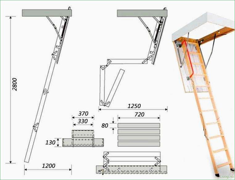 Складная лестница на чердак: особенности устройства