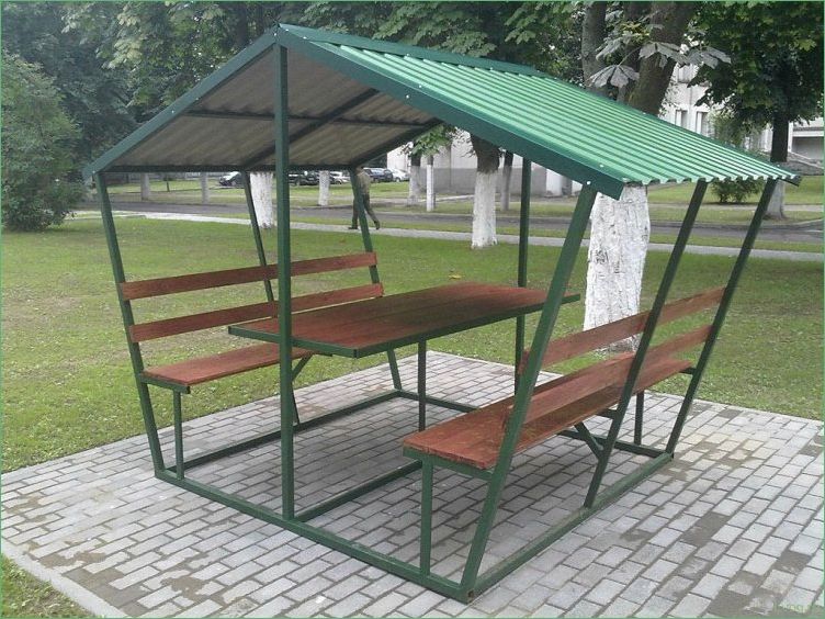 (беседка, профильной, трубы, виды, пошаговая) Беседка из профильной трубы — виды и пошаговая инструкция изготовления