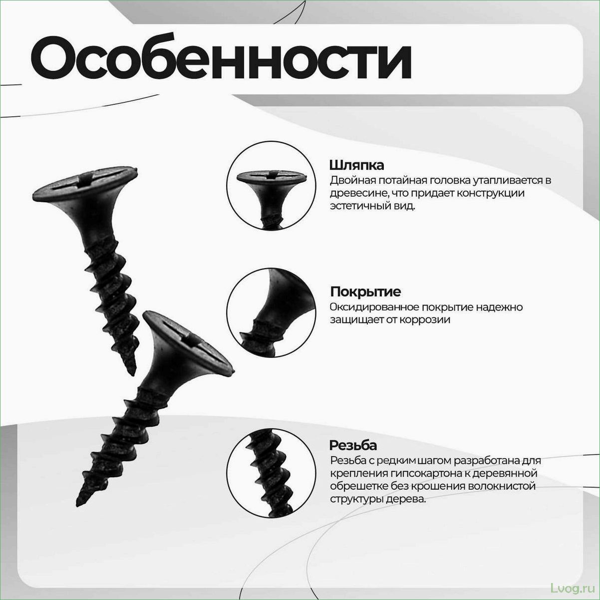 (оцинкованные, саморезы, виды, правила, крепления) Оцинкованные саморезы: виды и правила крепления