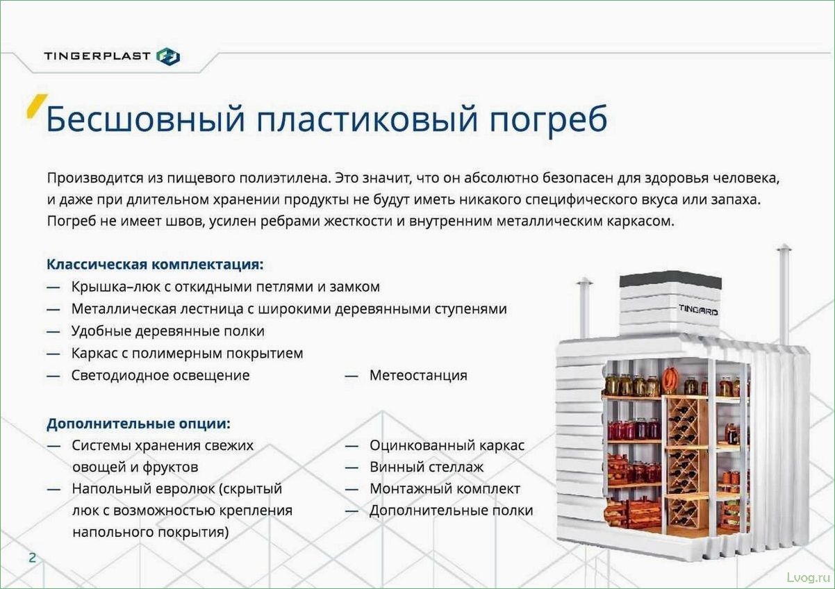 (погреб, tingard, характеристики, тонкости, монтажа) Погреб Tingard — характеристики и тонкости монтажа
