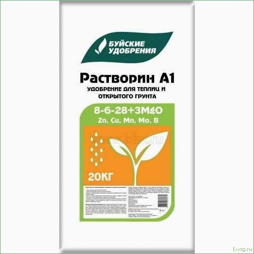 (удобрение, растворин, марка, преимущества, применение) Удобрение Растворин Марка А1 8 6 28 МЭ — преимущества и применение