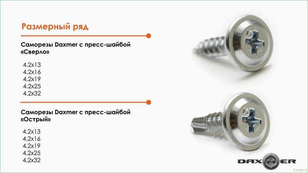(особенности, саморезов, прессшайбой, применение) Особенности саморезов с прессшайбой и их применение