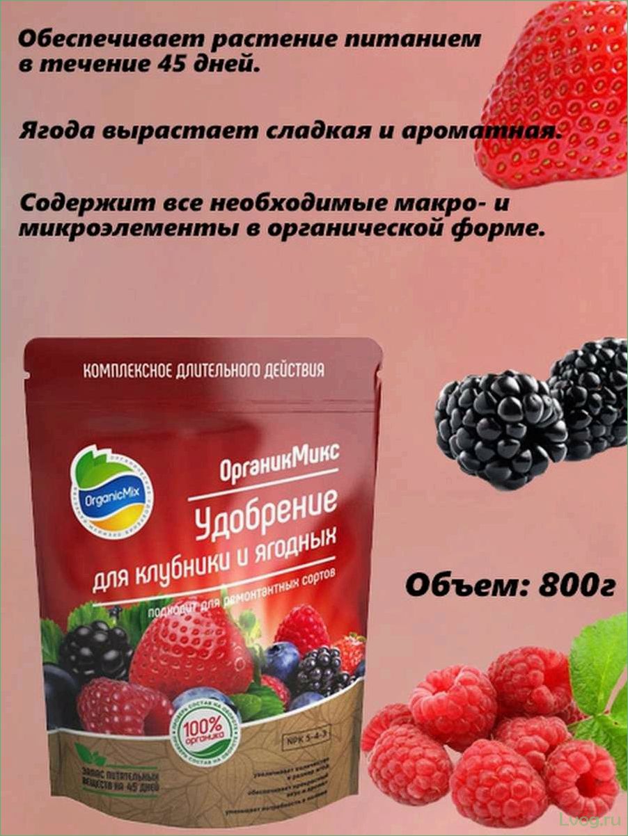 (удобрение, органик, микс, клубники, ягодных) Удобрение Органик Микс для клубники и ягодных: повышаем урожайность и качество