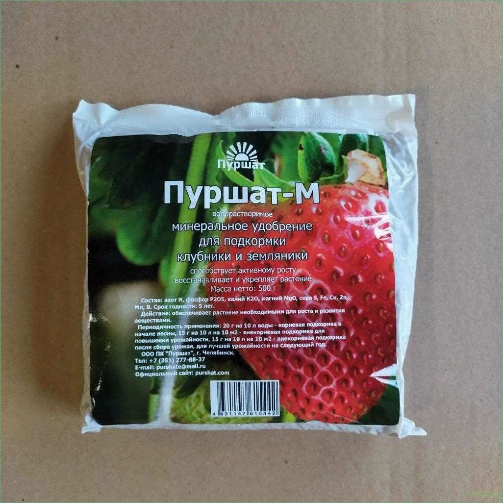 (удобрение, пуршат-м, концентрат, эффективное, решение) Удобрение Пуршат-М концентрат: эффективное решение для клубники и земляники