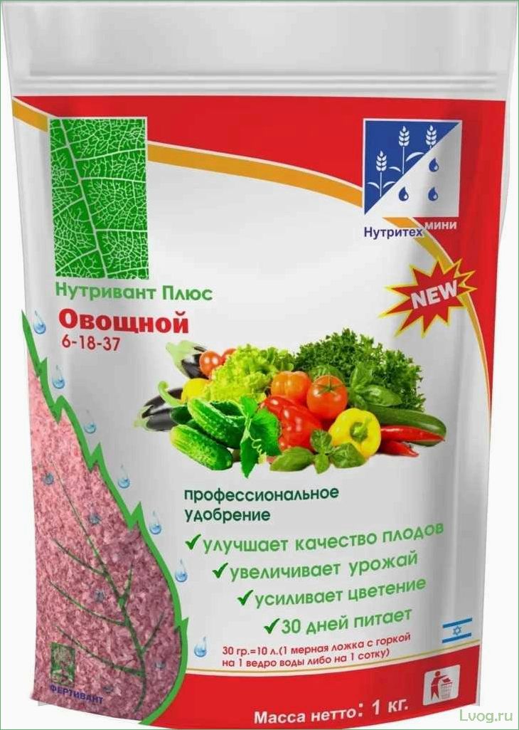Удобрение Нутривант Плюс Бахчевый (6-16-31) — мощное средство для повышения урожайности и качества урожая
