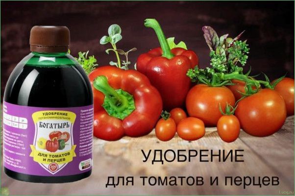 (удобрение, богатырь, томатов, перцев, лучший) Удобрение Богатырь для томатов и перцев — лучший выбор для урожайных растений