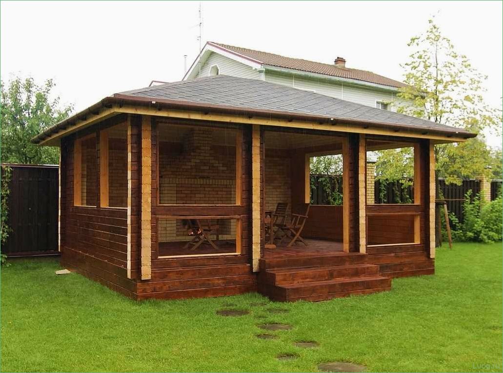 Построение закрытых беседок для дачи из бруса и других материалов