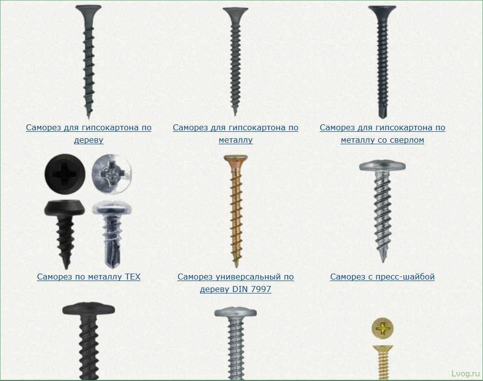 Разновидности и подбор саморезов по дереву: как выбрать правильные крепежные элементы