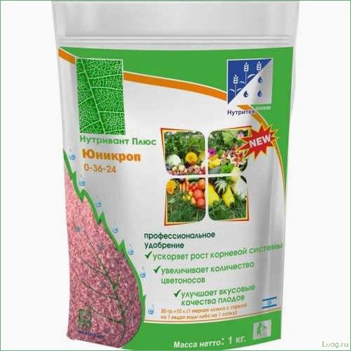 Удобрение Нутривант Плюс Юникроп (0-36-24): полное описание, преимущества, применение