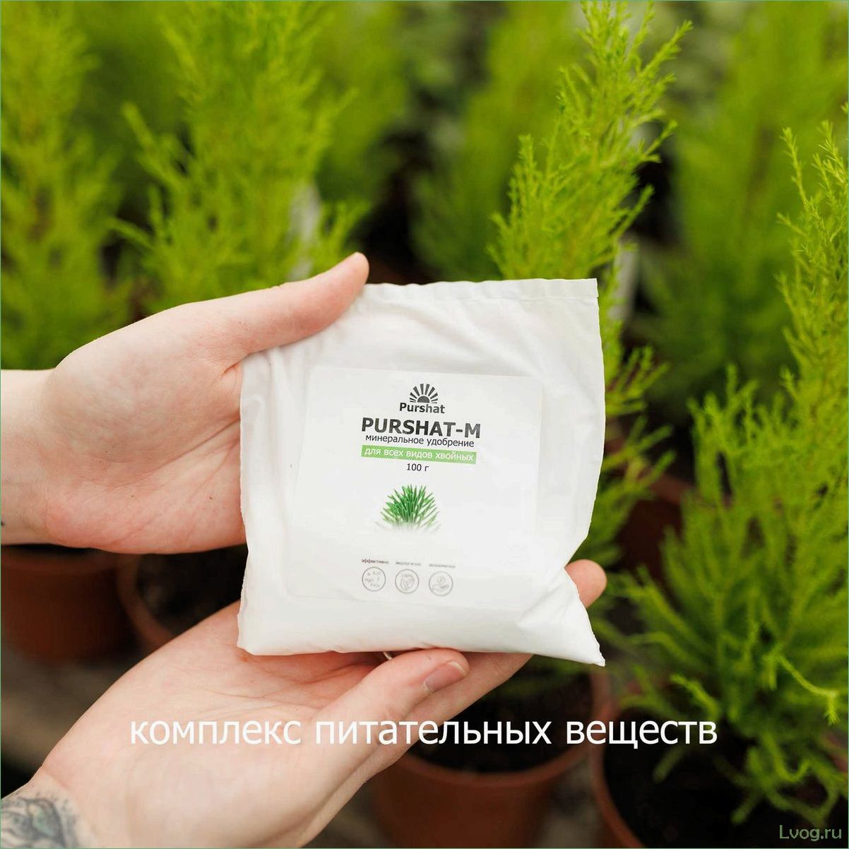 Удобрение Пуршат-М водорастворимое для хвойных и декоративных растений
