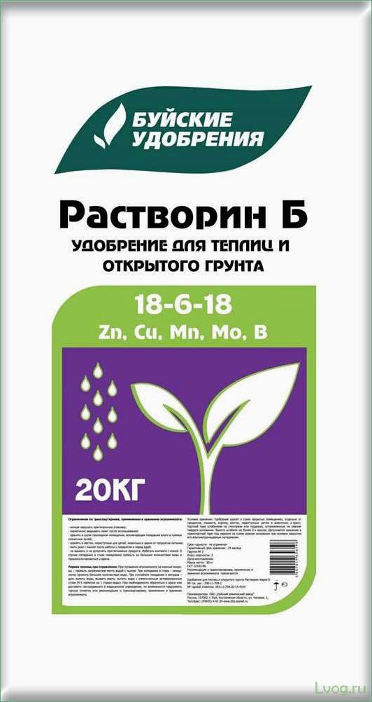 Удобрение Растворин Марка Б 18 6 18 МЭ — полный обзор и рекомендации