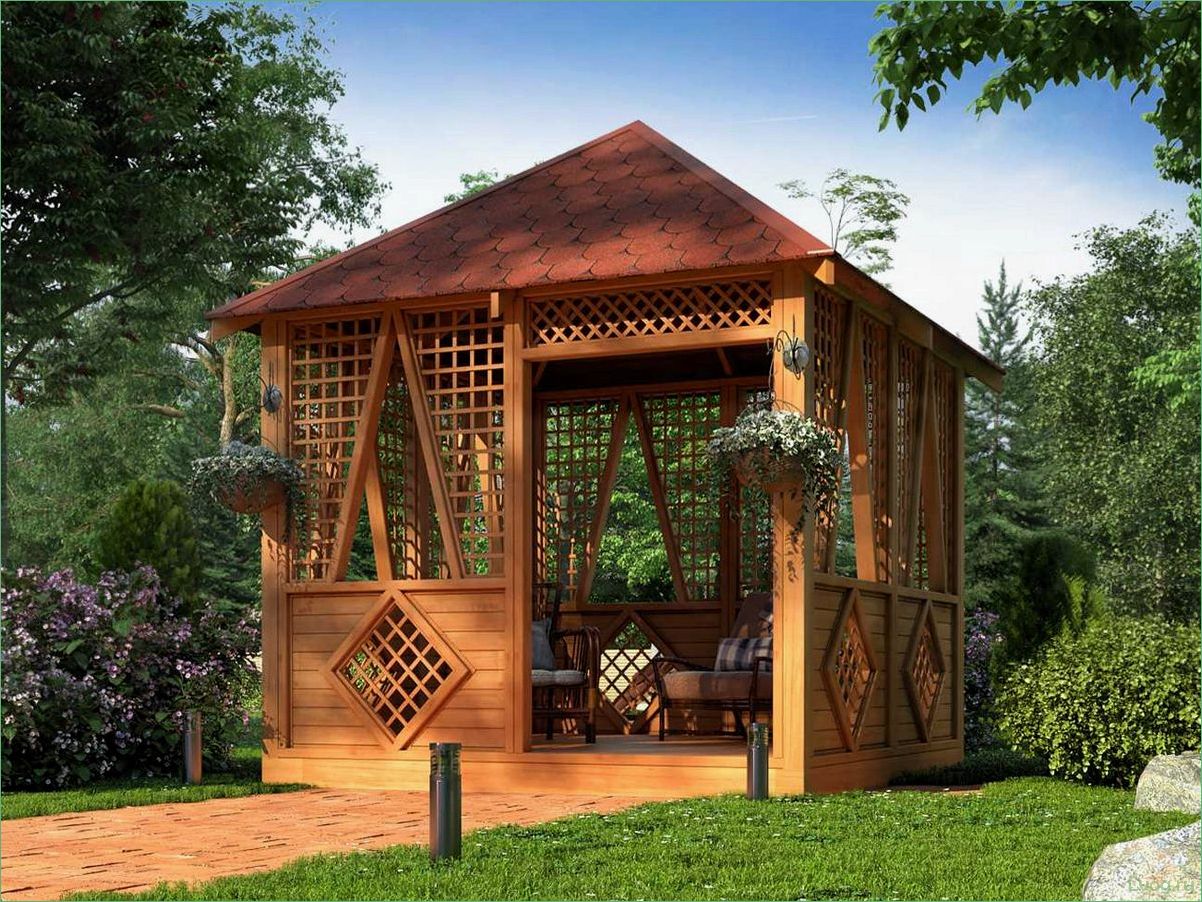 Беседки из дерева: простые и красивые варианты