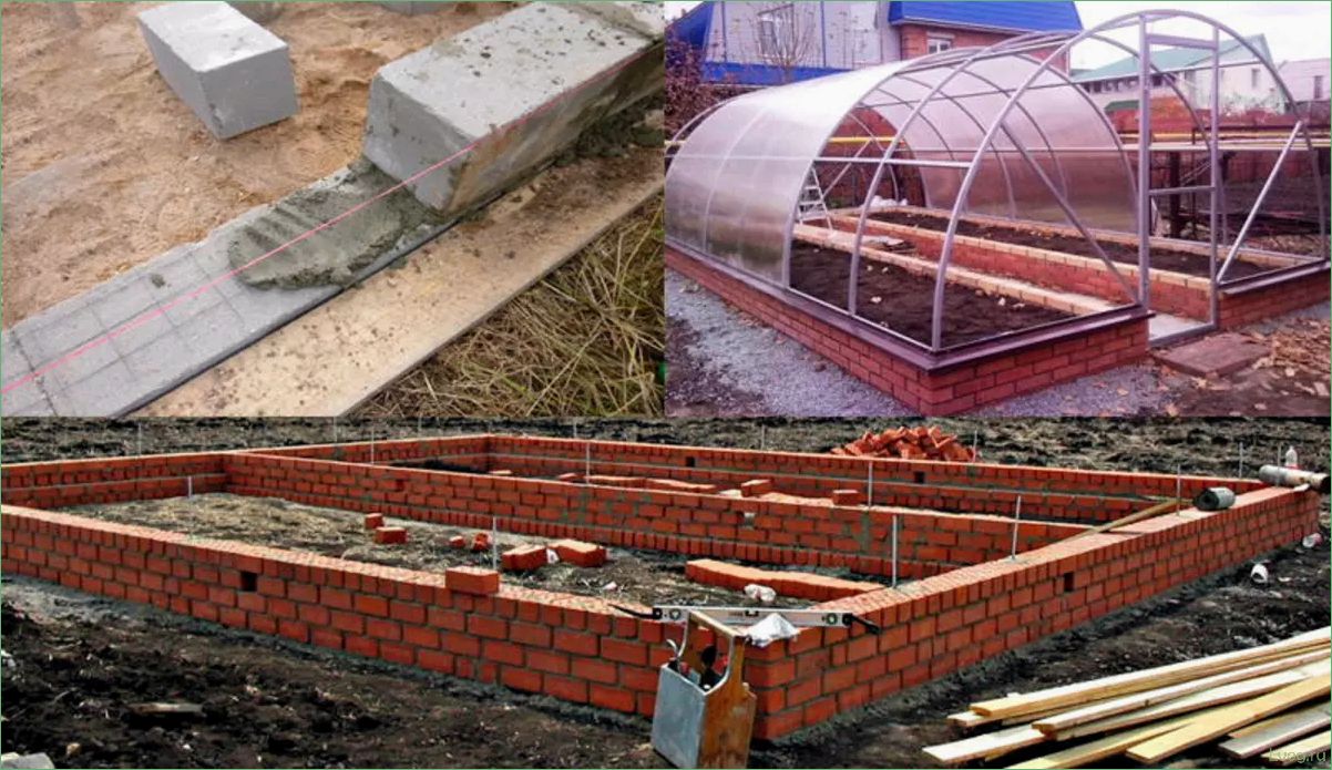 (фундамент, теплицы, поликарбоната) Как сделать фундамент для теплицы из поликарбоната