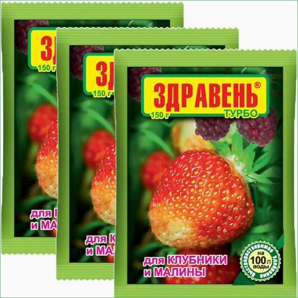 Удобрение Здравень Турбо для клубники и малины: эффективное питание для богатого урожая
