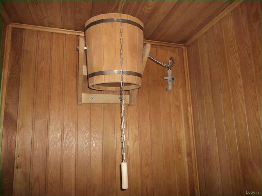 Обливные устройства для бани: описание и правила установки