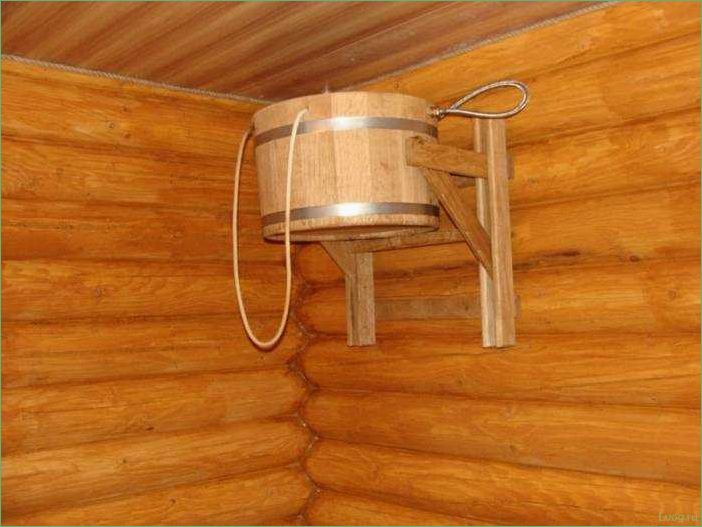 Обливные устройства для бани: описание и правила установки