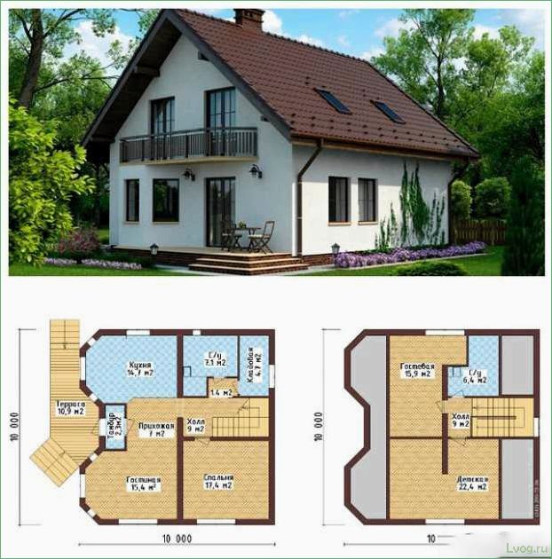 Проекты дома из пеноблоков с мансардой — тонкости планировки пространства