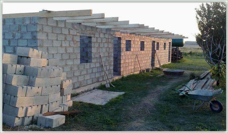 Строительство сарая из пеноблоков: советы и рекомендации