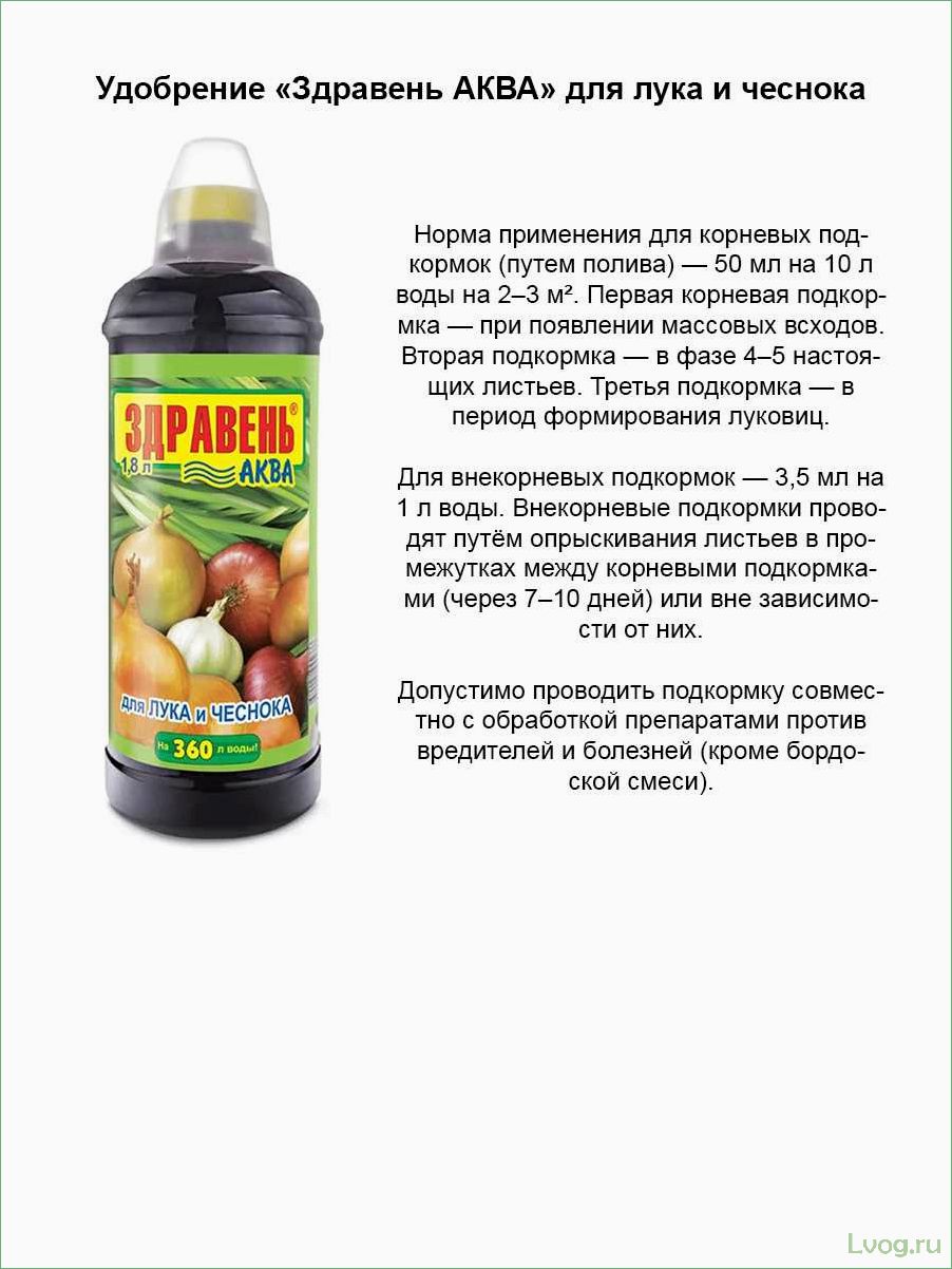 (удобрение, здравень, аква, лука, чеснока) Удобрение Здравень Аква для лука и чеснока: преимущества и правила применения